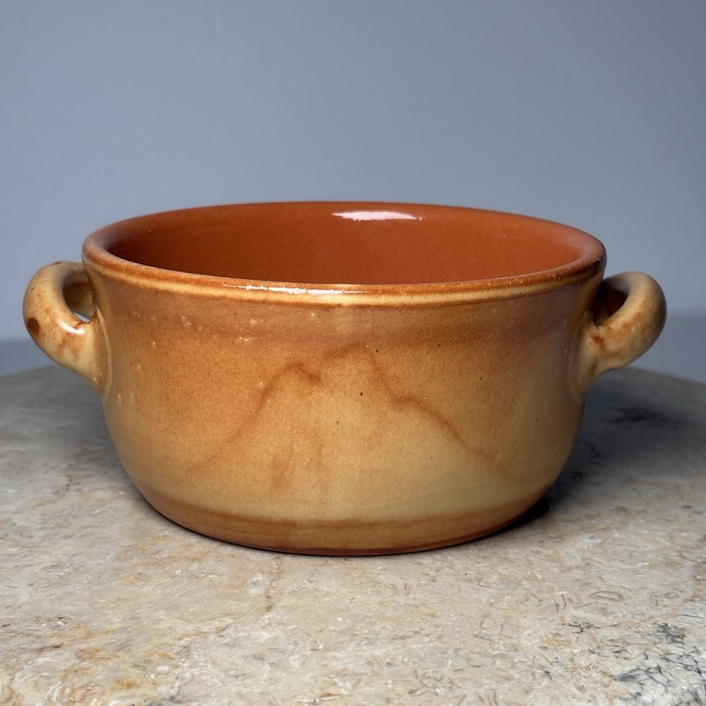 Piral Abisola Terracotta Pottery Italy Crock Bowl Cup Mug Orange Glaze‎